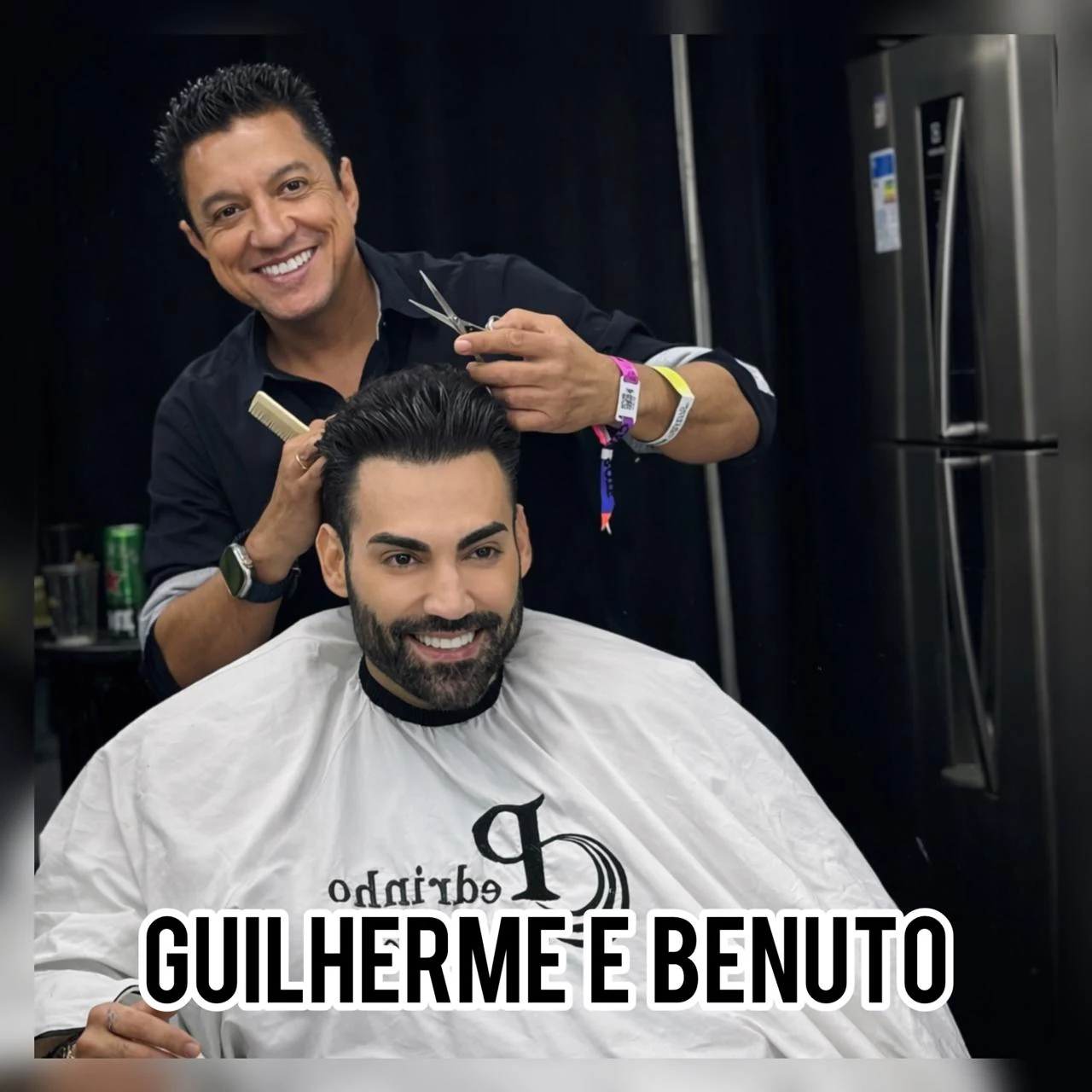 Pedrinho com artista